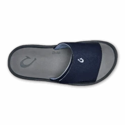 OluKai Nalu Slide - Trench Blue / Charcoal -OluKai Sale Store 10332 DE26 004 M NaluSlide TrbChr