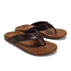OluKai Hikianalia-Dark Java / Tan -OluKai Sale Store 10420 4834 003 M Hikianalia DarkJavaTan