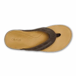 OluKai Tuahine Palm-Dk Java / Golden Sand -OluKai Sale Store 10576 48GS 004 M TUAHINEPALM DarkJavaGoldenSand