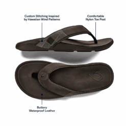 OluKai Tuahine - Dark Wood -OluKai Sale Store Tuahine Dark Wood