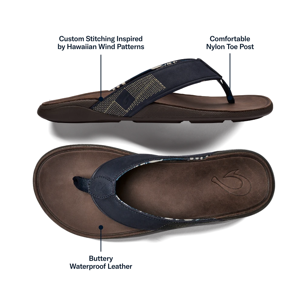 OluKai Tuahine - Trench Blue / Dark Wood 5 OluKai Tuahine - Trench Blue / Dark Wood - Image 3